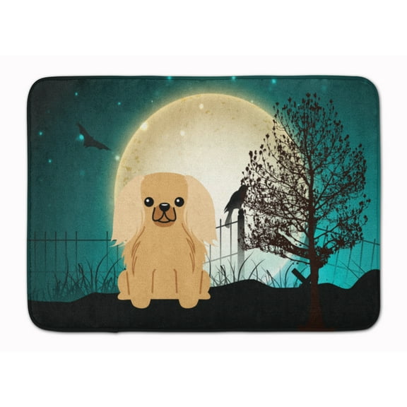 Halloween Scary Pekingese Fawn Sable Machine Washable Memory Foam Mat