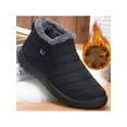 thumbnail image 4 of Fangasis Women Men Snow Boots Casual Warm Shoes Comfort Winter Boot Walking Pedal Ankle Booties Black (Women) 6, 4 of 5