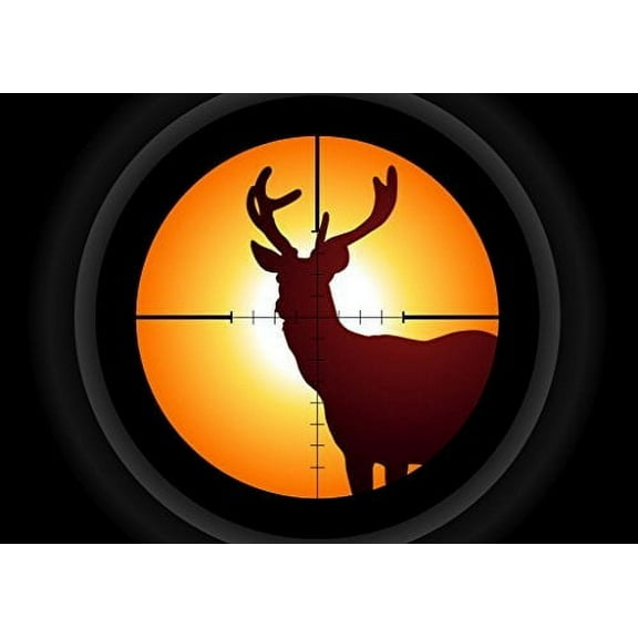 Whimsical Practicality's Deer in Scope Edible Cake Image Topper for 1/4 Sheet cake