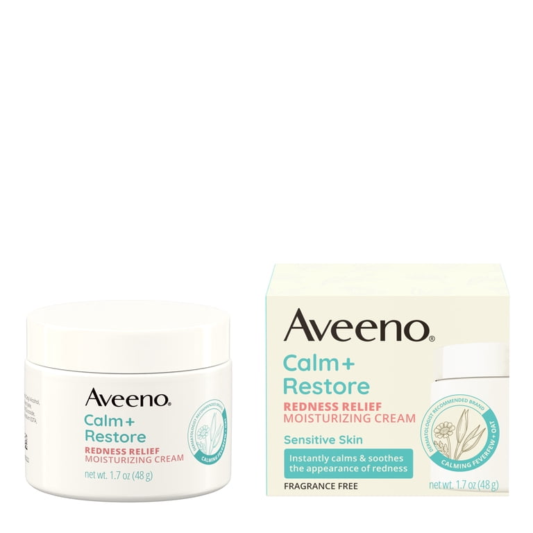 Aveeno Daily Calm + Restore Redness Relief Cream, Hypoallergenic