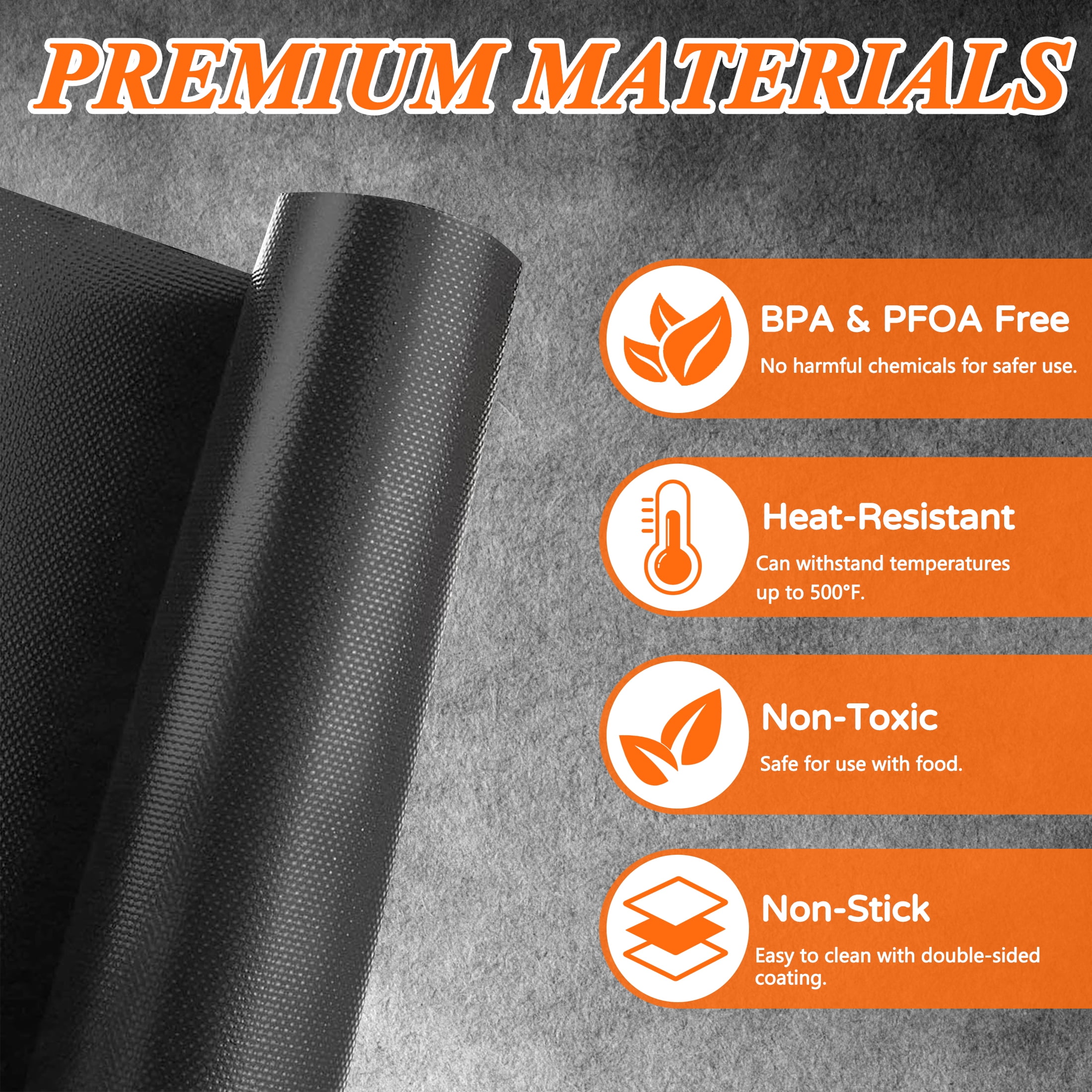 Aovky Oven Liners for Bottom of Oven 4 Pack, 15.7" x 23.6" Large Thick Heavy Duty Non Stick Teflon Oven Mats for Bottom of Electric Ovens Gas Ovens Microwave Grills, Black with Silicone Brush