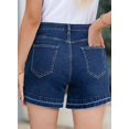 thumbnail image 3 of Pantalones cortos de mezclilla Dokotoo para mujer, cintura alta, pierna recta, 3 of 6
