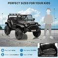 thumbnail image 5 of Lumiparty Kids Ride on Car Truck, 12V Kids Electric Vehicles Car Ride on Toy for Toddlers with Remote Control, 3 Speeds, LED Light, Music, USB for 3-6 Years, Black, 5 of 8