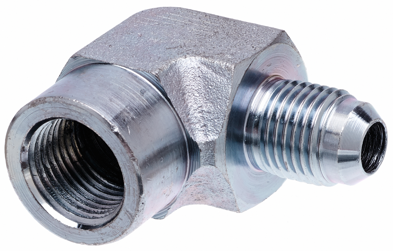 Male JIC 37 Flare to Female Pipe NPTF - 90 (SAE to SAE)