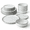 Icy White-18, variant on Dinnerware Sets With Pasta For 6 24 Piece Dinner Salad Plates And Cereal Serving Stoneware Dishes Ware Home Kitchen Dishwasher &w