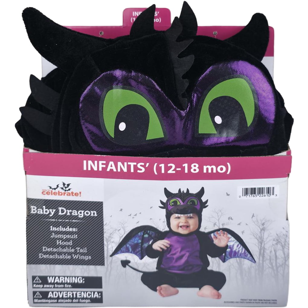 Dragon Halloween Costume for Infant, Size 12-18M, by Way to Celebrate