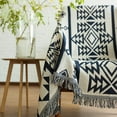 thumbnail image 5 of Bailu Sofa Throw Cotton Thread Knitted Throw with Tassels Geometric Bohemian Sofa Cover Bed Blanket Home Decor (Color: 05, Size: 90x90cm 1 piece), 5 of 7