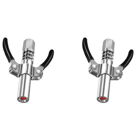 

2X Grease Coupler No 30cm Hose Gear Grease Nozzle Heavy-Duty Quick Release Grease Coupler 10000PSI Two Press Accessories