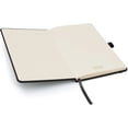 thumbnail image 2 of A5 Notebook with Lined Pages, Pen Loop, Ribbon, Medium Hardback Journal, Note, sustainably sourced paper (Black), 2 of 4