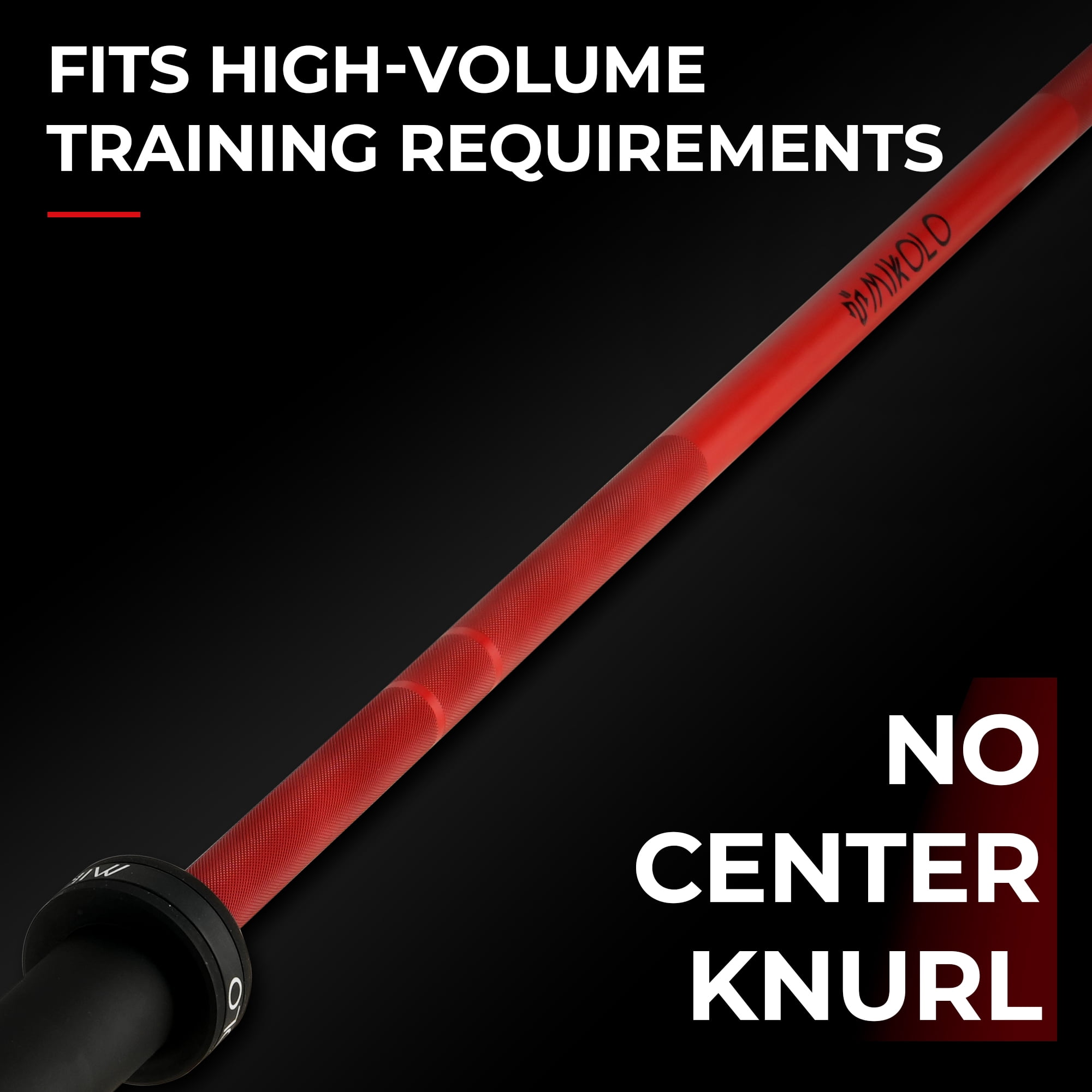 Mikolo 7ft Olympic Barbell, Barbell for Weightlifting and Powerlifting 45lb, Olympic Bar for 1500lbs Capacity, Weight Bar Fit 2” Standard Weights