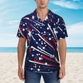 thumbnail image 4 of Goofa Red White Blue Fireworks 1 Hawaiian Shirt for Men, Unisex Summer Beach Casual Short Sleeve Button Down Shirts,Aloha Tropical Floral print shirt-Medium, 4 of 9