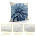 thumbnail image 4 of Nawypu  Light Blue Flower Throw Pillow Cover, Dahlia Flower Decorative Throw Pillow Covers Pillow Cases for Home Decor, 4 of 5