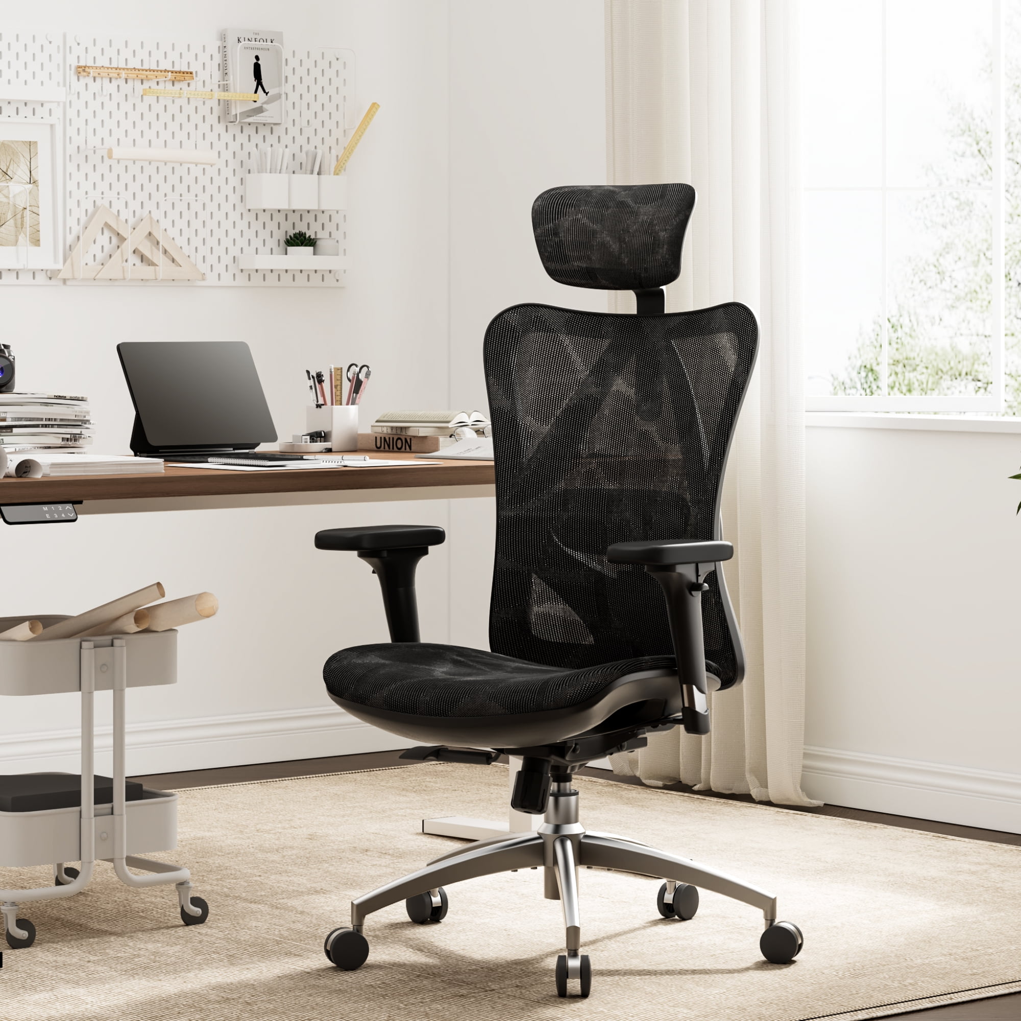 SIHOO M57 Ergonomic Office Chair with Premium Mesh Seat, Headrest