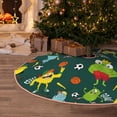 thumbnail image 5 of Fuzoiu Sport Monster Print Christmas Tree Skirt,Xmas Christmas Decorations,Xmas Tree Mat for Farmhouse Holiday New Years Home Party Decor Tree Rugs-30", 5 of 6