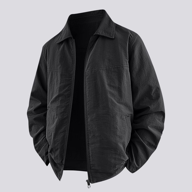 Blusa y camisa de manga larga con cuello vuelto para hombre, moda masculina, fina, color liso, manga larga, cuello, botón, bolsillo, abrigo grande, poliéster, parte superior