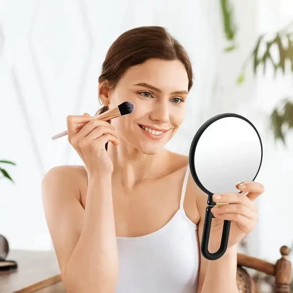 Modern Mirror 3-in-1 Magnifying Glass, 20X/30X Magnification Handheld Mirror with 360° Adjustable Handle, Handheld/Wall Mount/Tabletop Design, Double-Sided Makeup Mirror for Makeup (White, 30X)