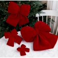 thumbnail image 6 of Oversized Red Velvet Christmas Bows,12 Inch Large Festive Christmas Ornaments for Tree Topper,Gift Wrapping,Mantel & Wedding Decor,2PCS,L, 6 of 9