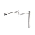 thumbnail image 2 of Solid Brass Deck Mounted Double-Jointed Pot Filler Kitchen Sink Faucet Cold Water Only Tap ,High Water Flow Rate, 2 of 6