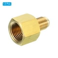 thumbnail image 3 of Uxcell Flare Connector SAE 45 Degree Flare Brass Adapter Flare Pipe Fitting 3/8 inch Female Flare x 1/4 inch Male Flare 2 pcs, 3 of 7