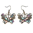 thumbnail image 4 of Grandest Birch Bohemian Women Butterfly Dragonfly Rhinestone Charm Hook Earrings Jewelry Gift Alloy, Rhinestone Blue, 4 of 6