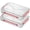 ‎Clear with Red Latches, variant on 2 Pcs Plastic Portable Project Case, Clear Stackable Storage Boxes Organizer for A4 Files, Scrapbooks, Art Supplies (‎Blue Latch, Small)