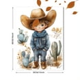 thumbnail image 3 of Qisvanset 12x16 Inch Framed Canvas Wall Art Western Cowboy Theme Little Boys Kids Nursery Room Wall Decor Set, 3 of 8