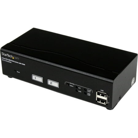 StarTech 2-Port USB DVI KVM Switch with DDM Fast Switching Technology and