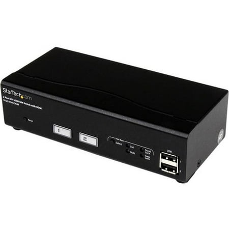 StarTech 2-Port USB DVI KVM Switch with DDM Fast Switching Technology and