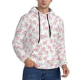 thumbnail image 2 of Wukai Floral Print Men Hoodies Fleece Sweatshirts Long Sleeve Sweaters Pullover Fall Outfits Winter Clothes-Small, 2 of 7