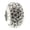 Silver,White, variant on Queenberry Sterling Silver Simulated Birthstone August Round Green Crystal European Style Bead Charm