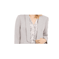 thumbnail image 2 of Calvin Klein Women's Parker Open Front Blazer Gray Size 14 Petite, 2 of 3