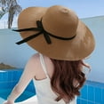 thumbnail image 2 of Women Sun Straw Hat,UV Protection Bowknot Wide Brim Beach Hat Travel, 2 of 6