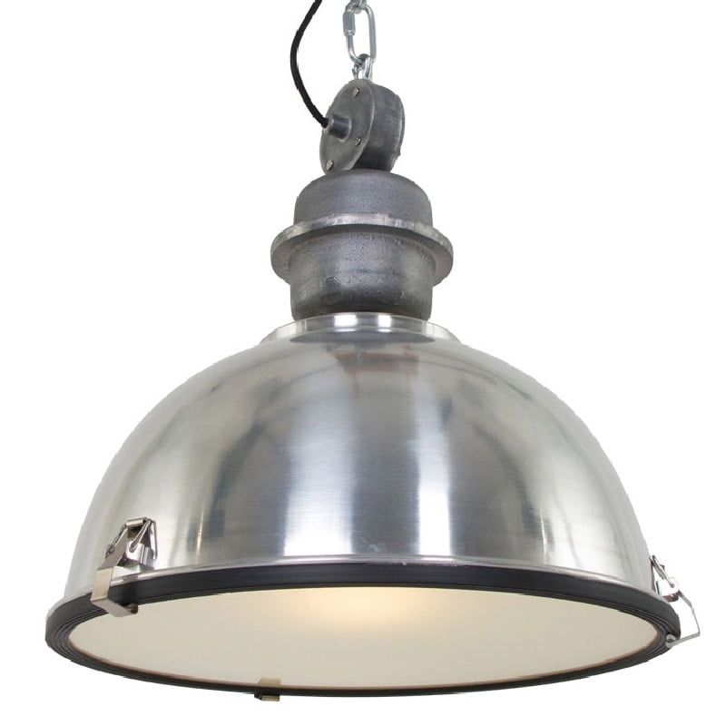 Large Industrial Warehouse Brushed Aluminum Pendant Light Warehouse