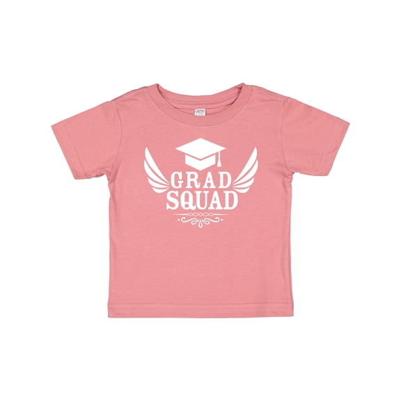 Inktastic Grad Squad with Graduation Cap and Wings Boys or Girls Baby T-Shirt