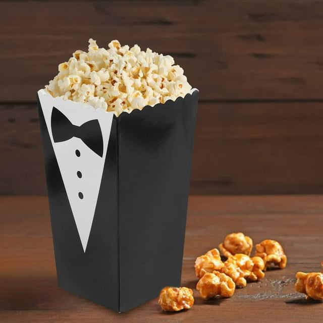 HEALEEP Popcorn Treat Boxes for Parties and Storage Made from Paper with Large Capacity and Stylish Pieces
