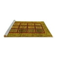 thumbnail image 2 of Ahgly Company Machine Washable Indoor Rectangle Abstract Yellow Modern Area Rugs, 7' x 10', 2 of 4
