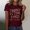 Wine, variant on Yuhangmm Womens T Shirts Women's Summer Leisure Top | Solid Color Letter Print Round Neck Short Sleeve T Shirt for Women | Lightweight Breathable Casual Everyday Wear Purple XXL