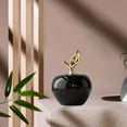thumbnail image 6 of Kuntesetty Ceramic Apple Statue Decorative Figurine Collectible Simple Desktop Ornament for Black, 6 of 9