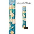 thumbnail image 6 of Matashi Hand Painted 5.5" Blue and Ivory Enamel Jerusalem Cityscape Mezuzah Embellished w/ a Star of David and fine, 6 of 7