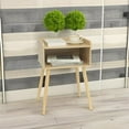 thumbnail image 6 of Nightstand, Mid Century Modern Side Table Bedroom with Storage, Small End Bedside Table with Solid Wood Legs for Living Room, Office Small Spaces (Natural), 6 of 13