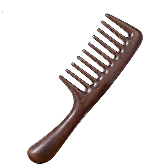 ACDANC Wooden Wide Tooth Comb for Curls Long Thick Hair,Sandalwood Comb | Anti-Static Large Wide Tooth Comb Wood Wide Tooth Wooden Comb