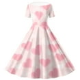 thumbnail image 6 of Girls' Dresses Short Sleeve Summer Vacation Dress Cute Graphic Turndown Collar A Line Dress Size 5-14, 6 of 6