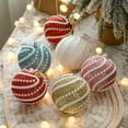 thumbnail image 4 of Bola de Navidad decorativa Methold 8 cm Rosa con encaje de perlas, 4 of 6