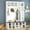 White+Walnut, variant on MAYEERTY 4-in-1 Farmhouse Hall Tree: Walnut Bench, 6 Hooks, 13 Cubbies, Black, 76.7"H