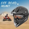 thumbnail image 3 of Oumurs DOT Motocross Motorcycle Helmet Open Face Off-road Dirt Bike ATV Helmet Unisex Adult Black M L XL XXL, 3 of 10