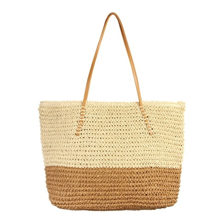 Riah Fashion Boho Rattan Crochet Straw Woven Basket Bali Handbag - Round Circle Crossbody/Shopper Beach Tote