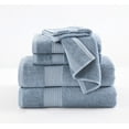 thumbnail image 4 of Brooklyn Loom Cotton TENCEL™ Blue Cotton 6-Piece 6 Piece Set Towel, solid themed, for Men and Women, OEKO-TEX Certified Confidence, 4 of 7