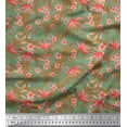 thumbnail image 1 of Soimoi Velvet Fabric Tropical Leaves,Plumeria & Heliconia Floral Print Fabric by Yard 58 Inch Wide, 1 of 1