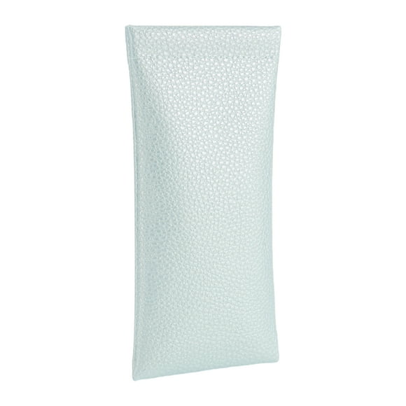 Unique Bargains Sac à Lunettes Motif Litchi Rangement Portable 7.09"x3.54 Pouces Bleu Clair