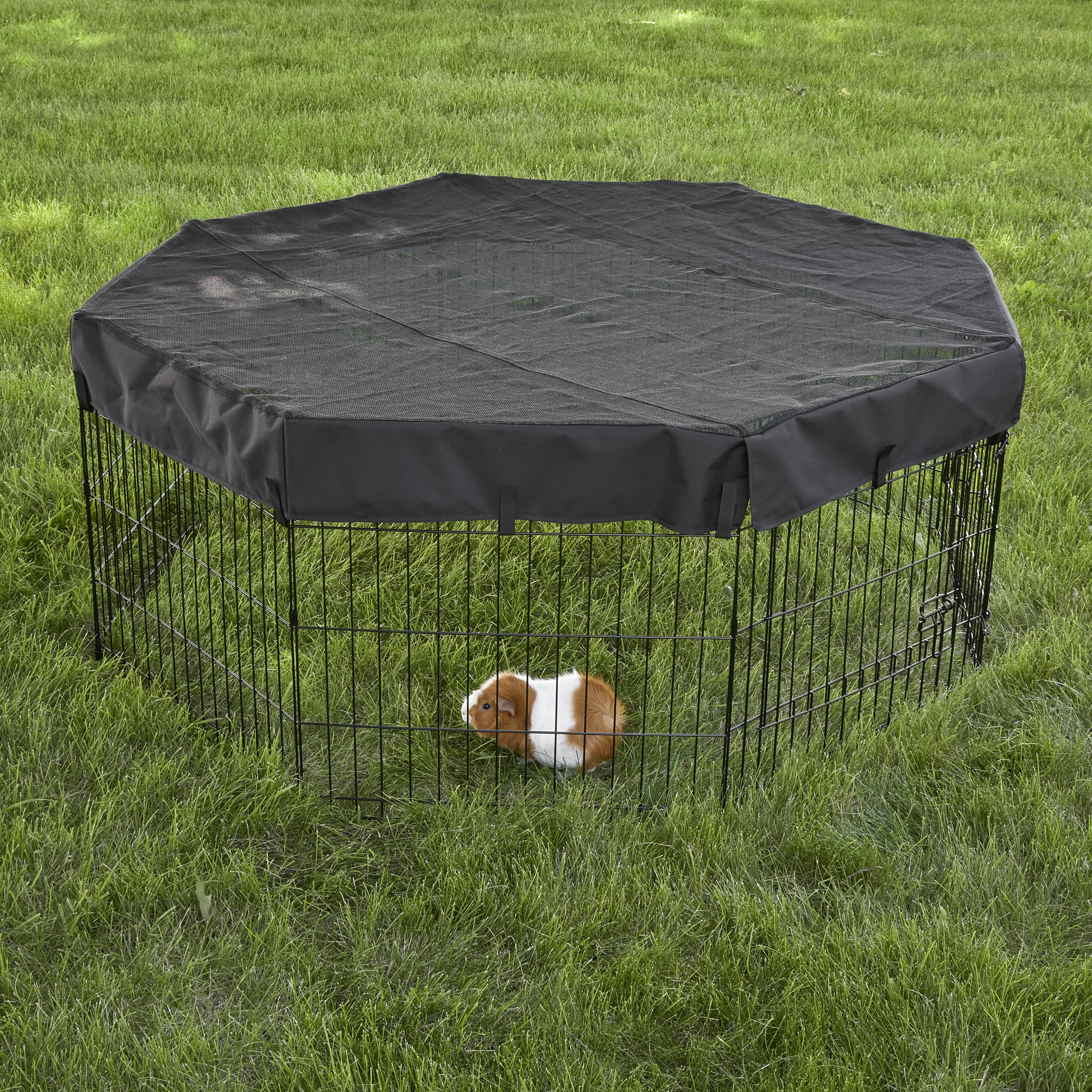 MidWest Homes for Pets Octagon Exercise Pen Fabric Mesh Top for Dogs and Small Animals, Fits ALL MidWest Exercise Pens, Black